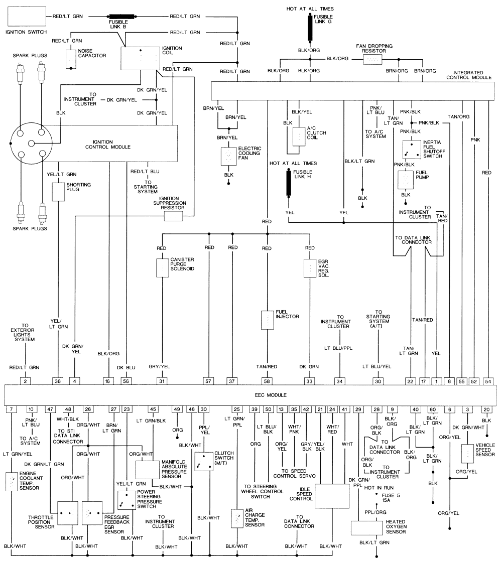 Wire diagram 1995 ford taurus #6