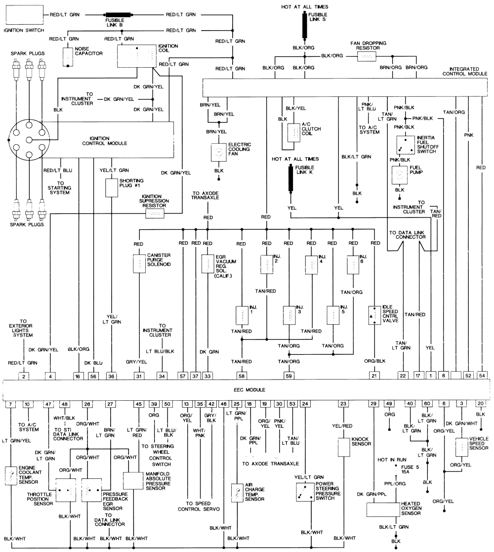 Wire diagram 1995 ford taurus #2