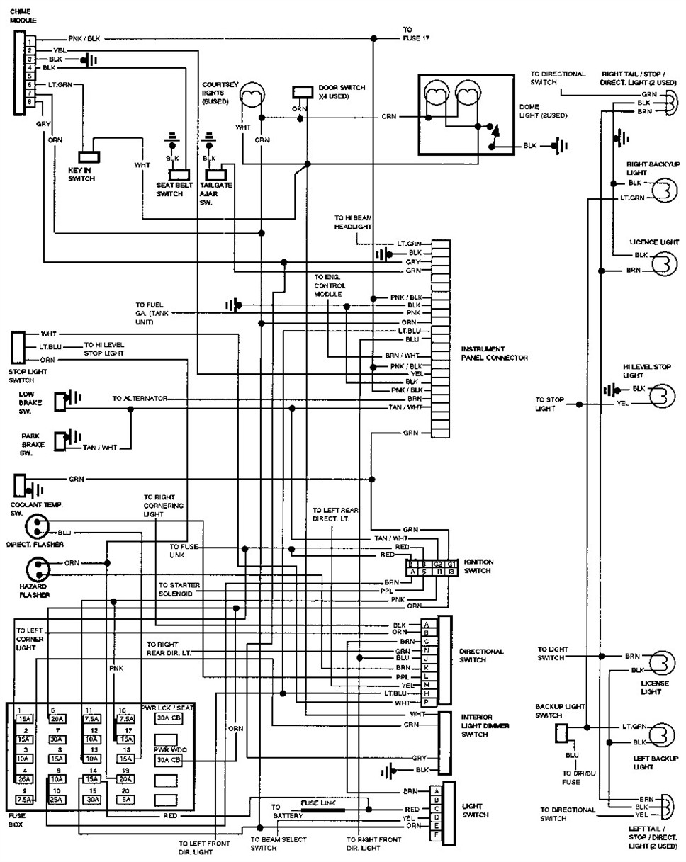 Электросхемы Chevrolet Caprice (1990-1994) 96 chevy caprice wiring diagram 