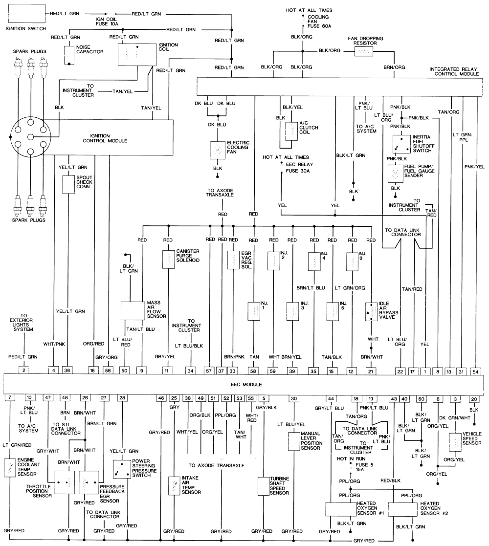1992 Ford taurus wiring schematic #4